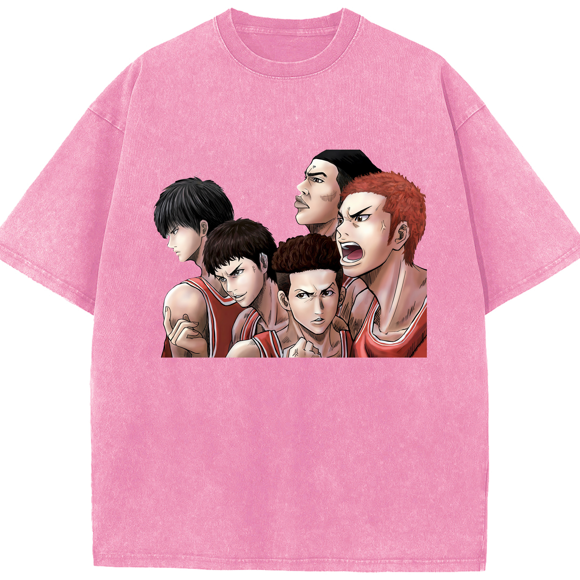（画像用） SLAM DUNK／スラムダンク 綿100% ヴィンテージ風 半袖Tシャツ（フロントプリント）